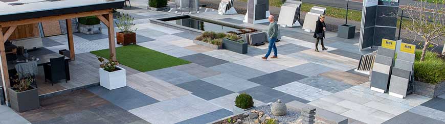 GeoCeramica tegels in showtuin
