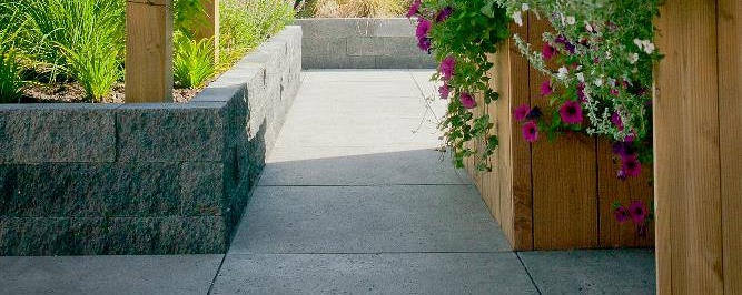 muurblokken landelijke tuin