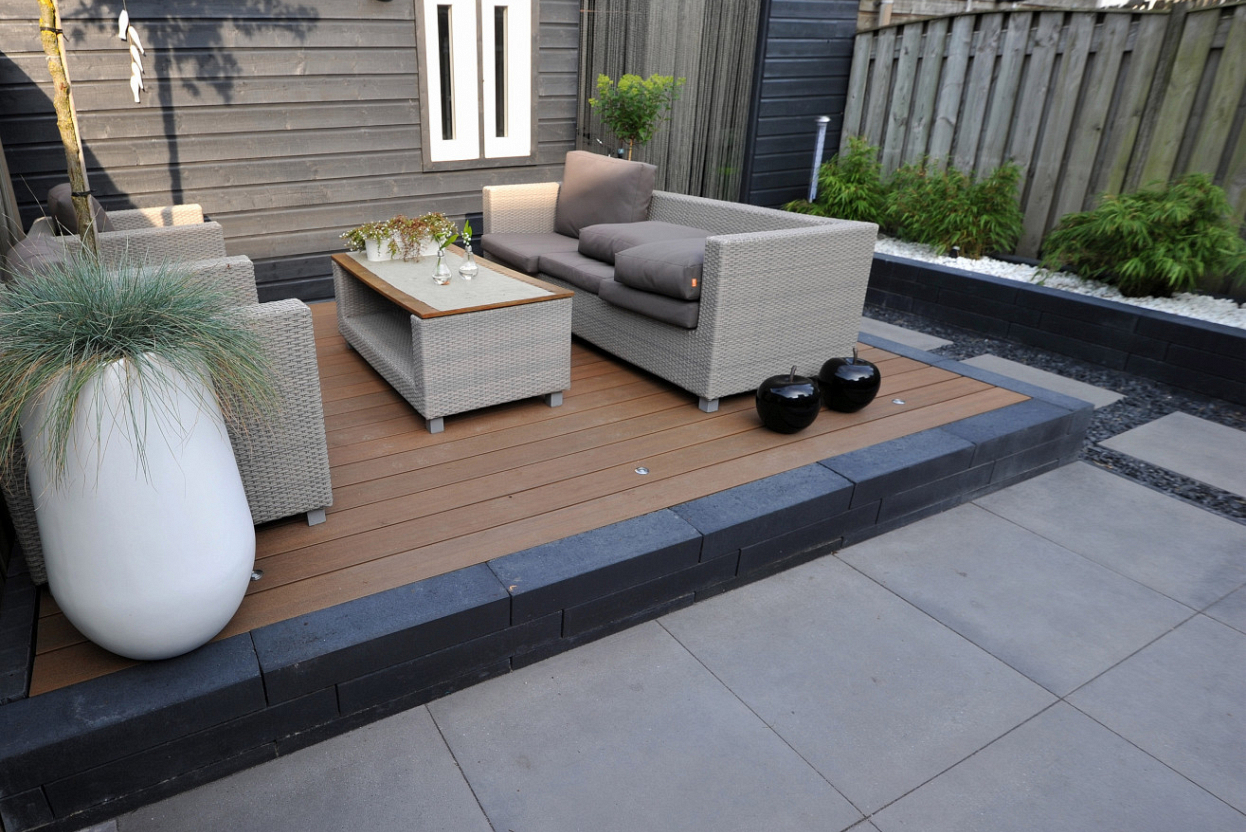 moderne achtertuin