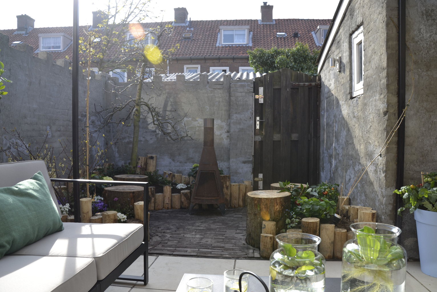 stoere industriële tuin