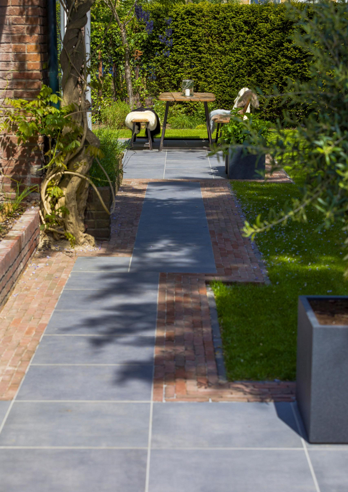 modern landelijke bestrating