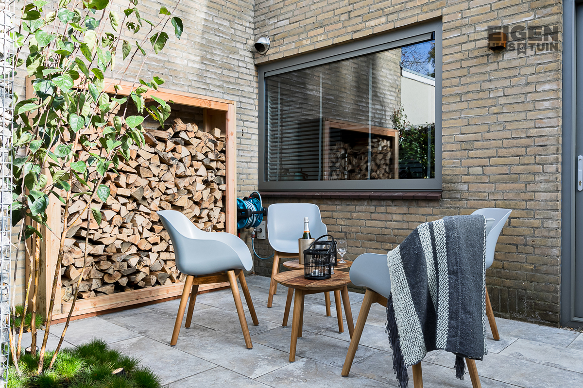 GeoCeramica Impasto Grigio in stoere tuin