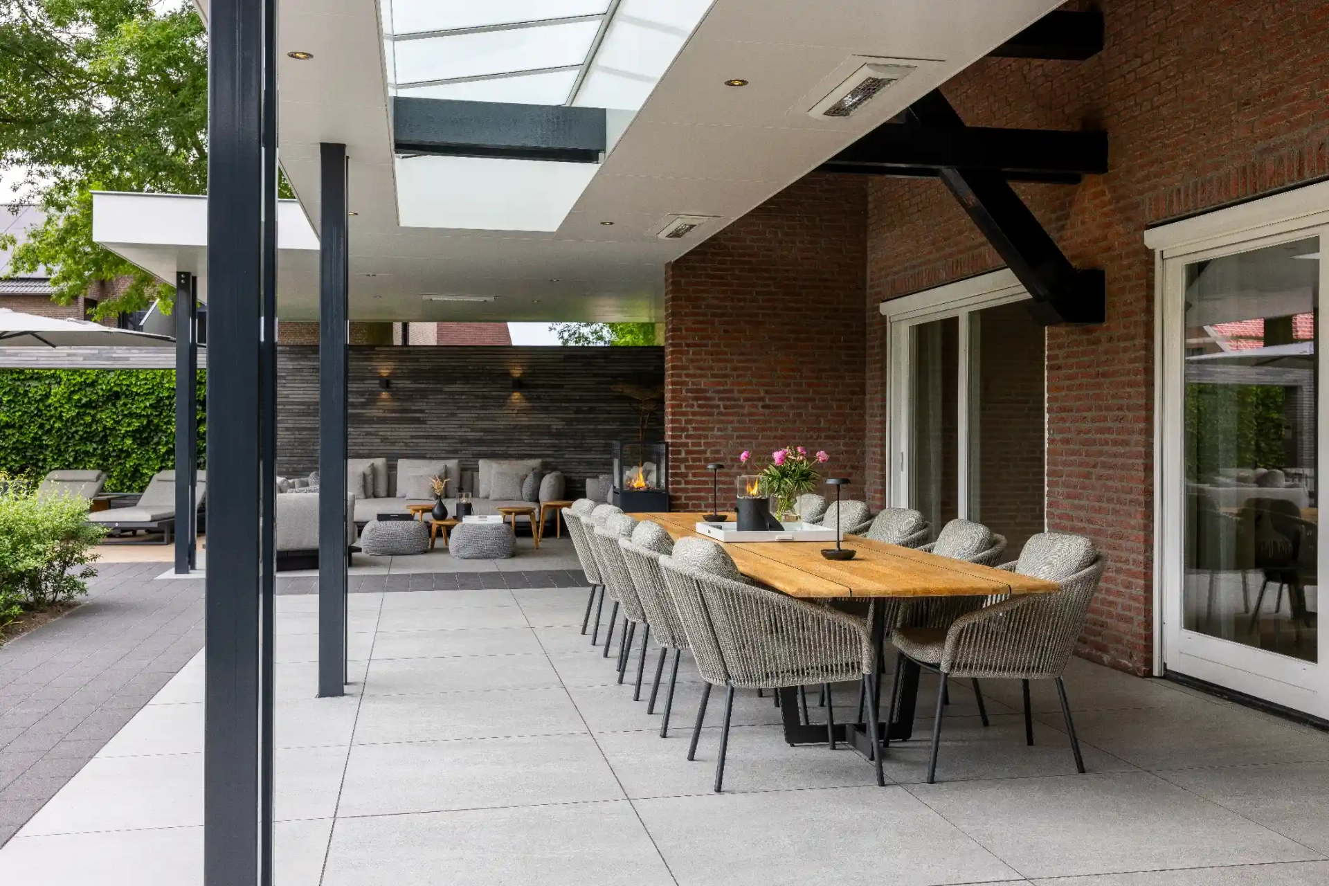 tegels onder overkapping