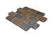 Metro Trommelsteen Bruin-Zwart 15x20x6 cm