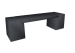Oud Hollandse Designbank Antraciet 148x40x40 cm