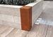 Afdekrand (hoekstuk) Corten voor stapelblok 15x15x43 cm