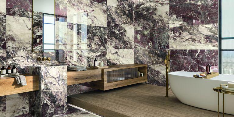 1,43m2 Breccia Viola Lucida Rtt 60x120