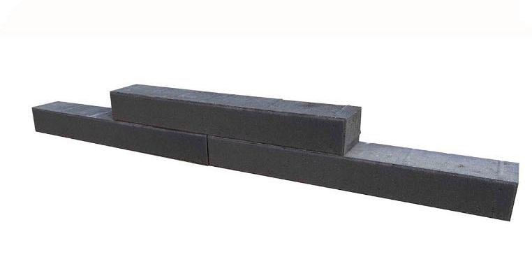 Patioblok Strak Antraciet 60x12x10 cm