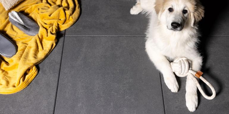 Trippel T Zwart/Grijs 80x80x4