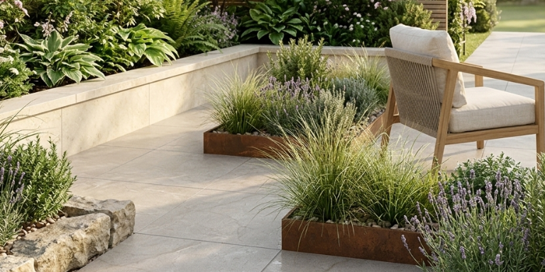 Outdoor Keramiek Tegel Uni Beige 60x60x3