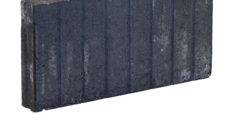 Palissadeband Recht Zwart 6x25x50 cm