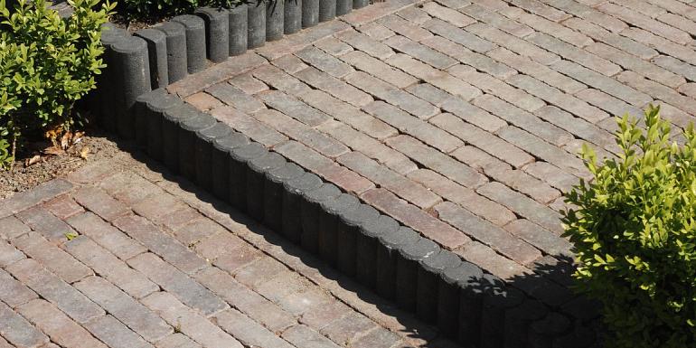 Palissadeband Rond Zwart 6x25x50 cm
