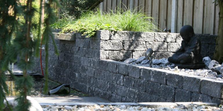 Roccia Getrommeld Antraciet 30x12x12 cm
