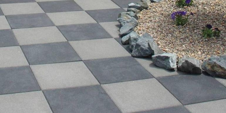 Tuintegel Met Facet Antraciet 50x50x5 cm