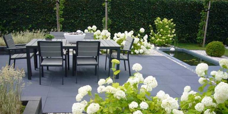 Tuintegel Met Facet Antraciet 60x60x4 cm
