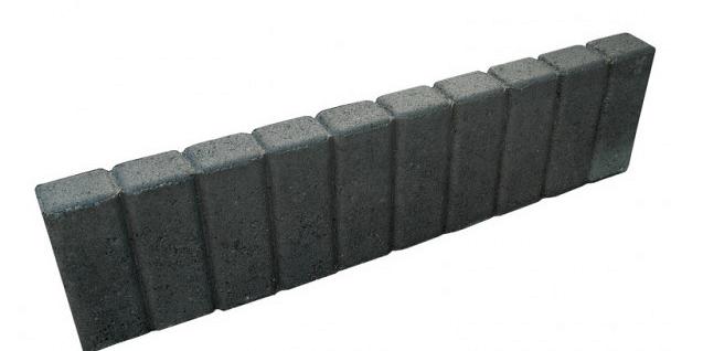 Quadrobandpalissade Zwart 8x25x100 cm