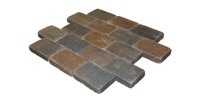 Metro Trommelsteen Bruin-Zwart 15x20x6 cm