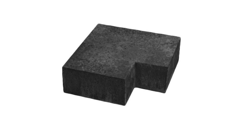 Schellevis Oud Hollandse Traptrede Massief Binnenhoek Antraciet 40/40x20 cm