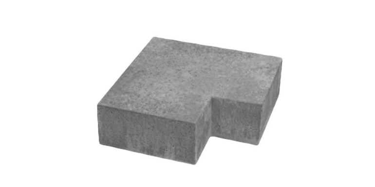 Schellevis Oud Hollandse Traptrede Massief Buitenhoek Grijs 40x20 cm