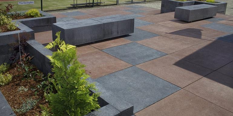 Schellevis Oud Hollandse Tegel Rood/Bruin 100x100x5 cm