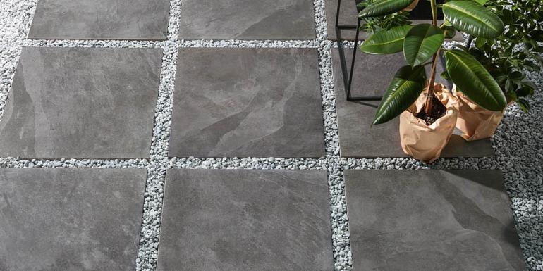 GeoCeramica Tracks Mustang Dark 60x60x4 cm