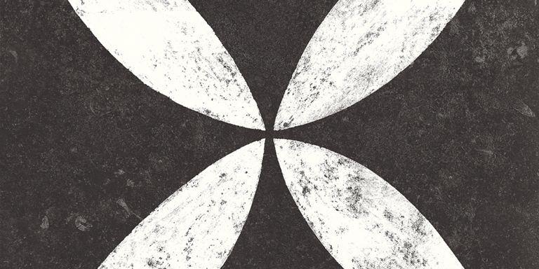 Solostone vtwonen Decoren Belgian Stone Flower White 70x70x3,2 cm