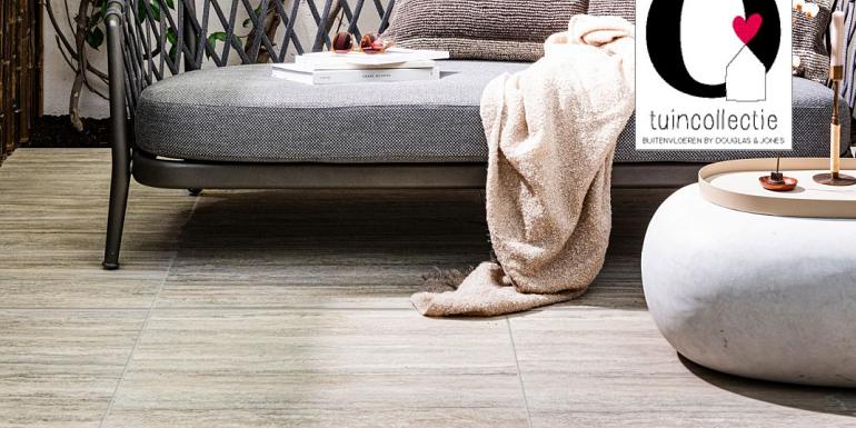 Solostone vtwonen Uni Travertine Greige 70x70x3,2 cm