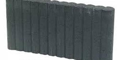 Mini Rondobandpalissade Zwart 6x25x50 cm
