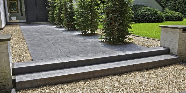 Schellevis Oud Hollandse Traptrede Massief Antraciet 100x40x20 cm