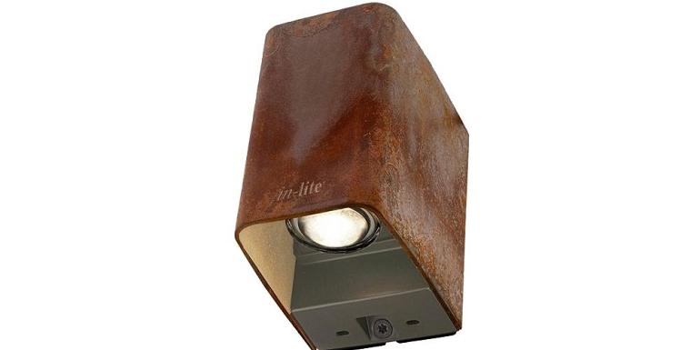 in-lite wandlamp ACE DOWN CORTEN
