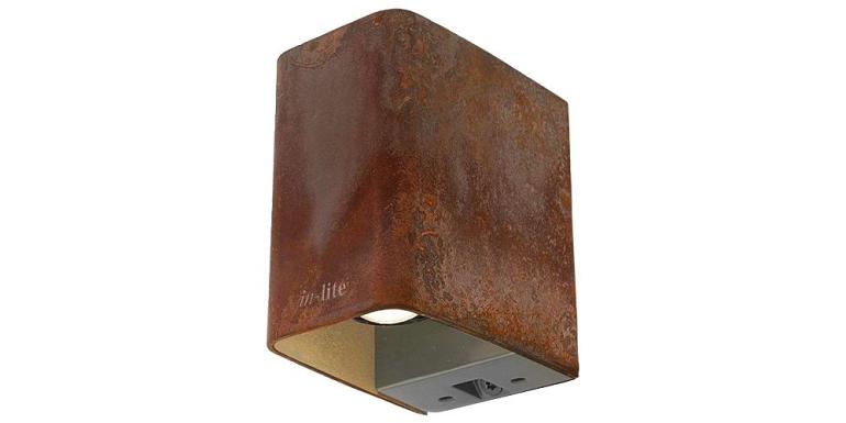 in-lite wandlamp ACE DOWN CORTEN