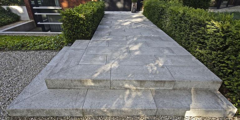 Schellevis Oud Hollandse Traptrede Massief Grijs 100x37x15 cm