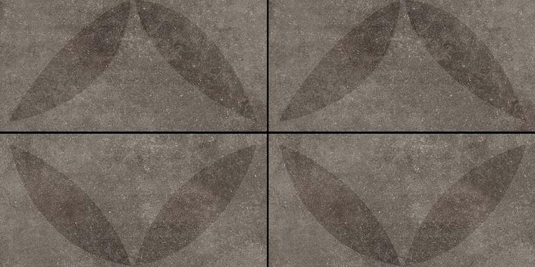 D&J Solostone 3.0 Decoren Hormigon Flower Antracite 90x90x3 cm