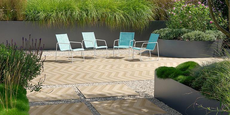 GeoCeramica Chevron Oak 60x120x4 cm