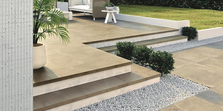 Keramiek Tegel Fusion Tortora 80x80x2 cm