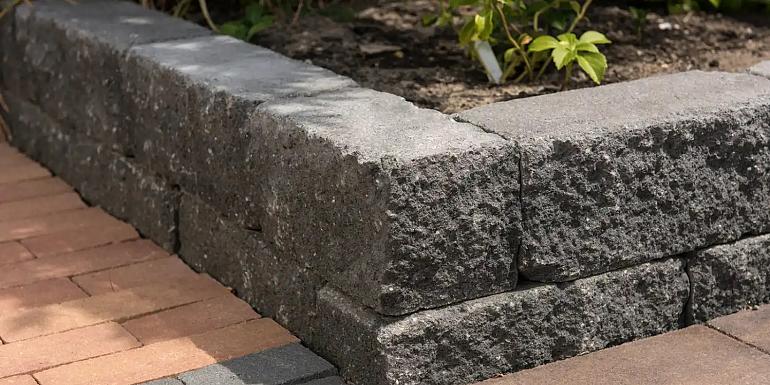 Wallblock Tumbled Antraciet 12x12x30 cm