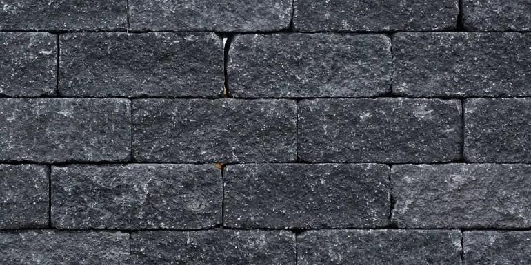 Wallblock Tumbled Antraciet 12x12x30 cm