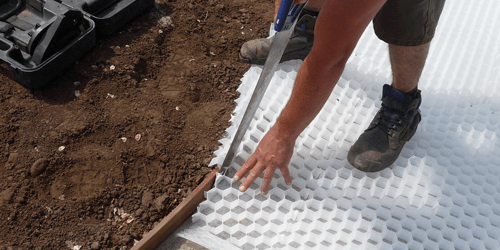 Visiegravel / Grindmatten 160x120x3 cm Wit (opritbestendig)