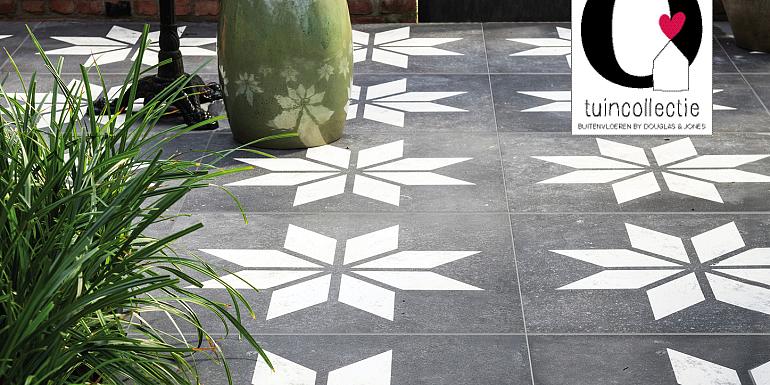 Solostone vtwonen Decoren Belgian Stone Star White 70x70x3,2 cm