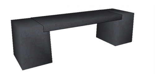 Oud Hollandse Designbank Antraciet 148x40x40 cm