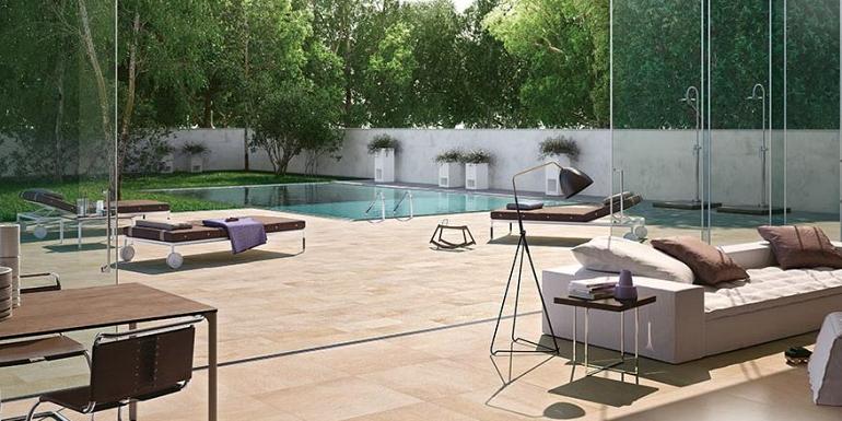 Keramiek Tegel Stones Quartz Gold 60x60x2 cm