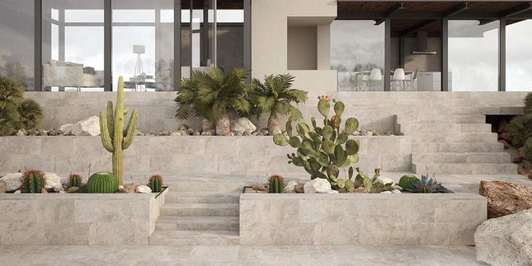 Keramiek Tegel Stones Quartz Silver 60x60x2 cm