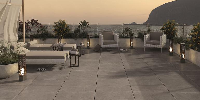 Keramiek Tegel Absolute Titanio 80x80x2 cm