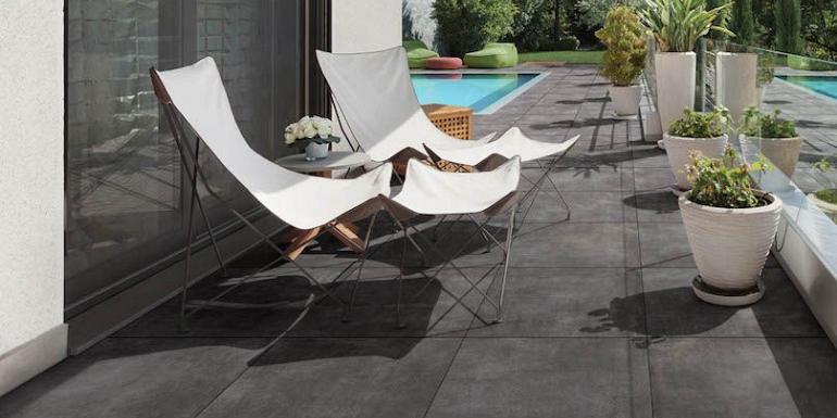 GeoCeramica Flow Black 60x60x4 cm