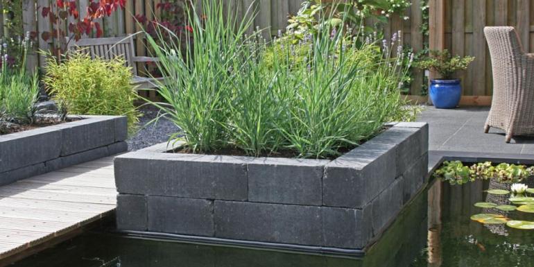 Stapelblok Getrommeld Antraciet 30x15x15 cm