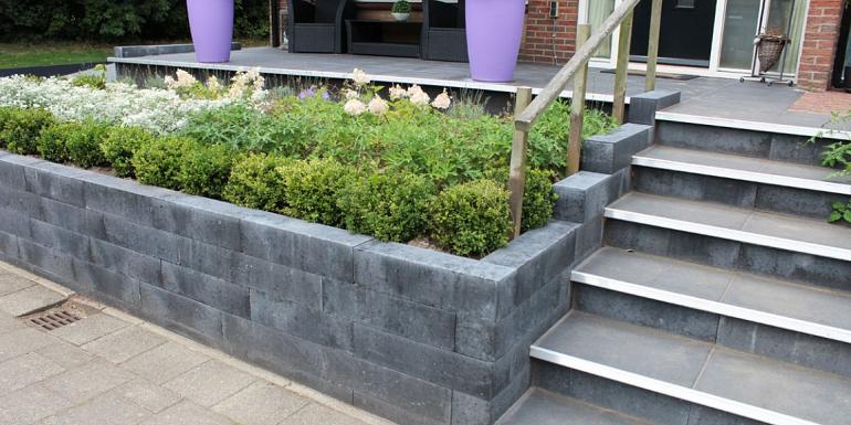 Patioblok Strak Antraciet 60x15x15 cm