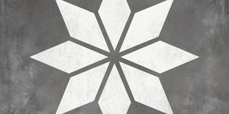 GeoCeramica Blooming Black Base 60x60x4 cm