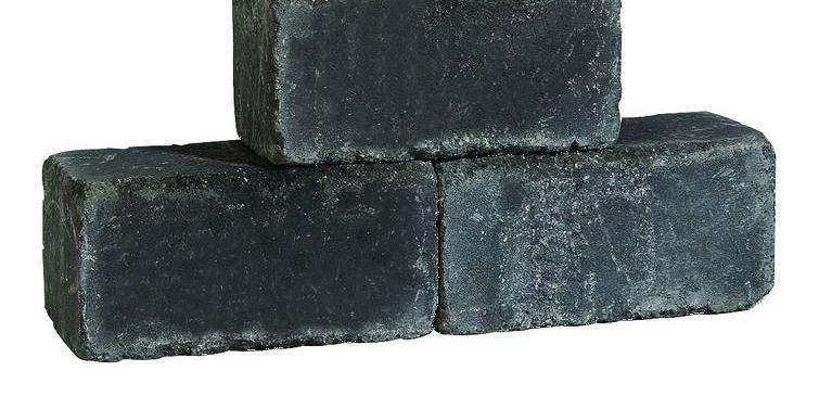 Stapelblok Getrommeld Antraciet 30x15x15 cm
