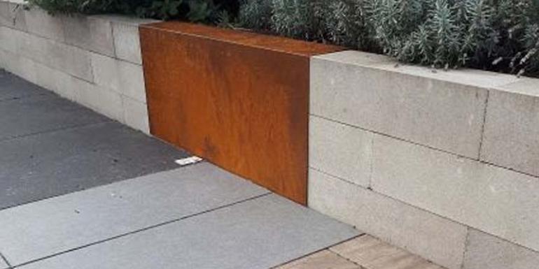 Afdekrand Corten voor stapelblok 15x200x15/43 cm