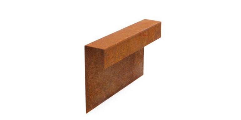 Afdekrand Corten voor stapelblok 15x200x15/43 cm